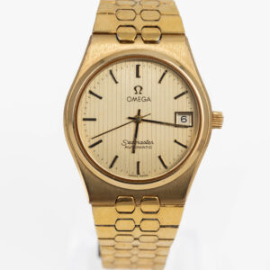 omega seamaster date “pinstripe dial” swiss made automatic watch
