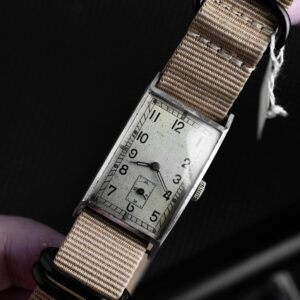 vintage art deco curved tank watch