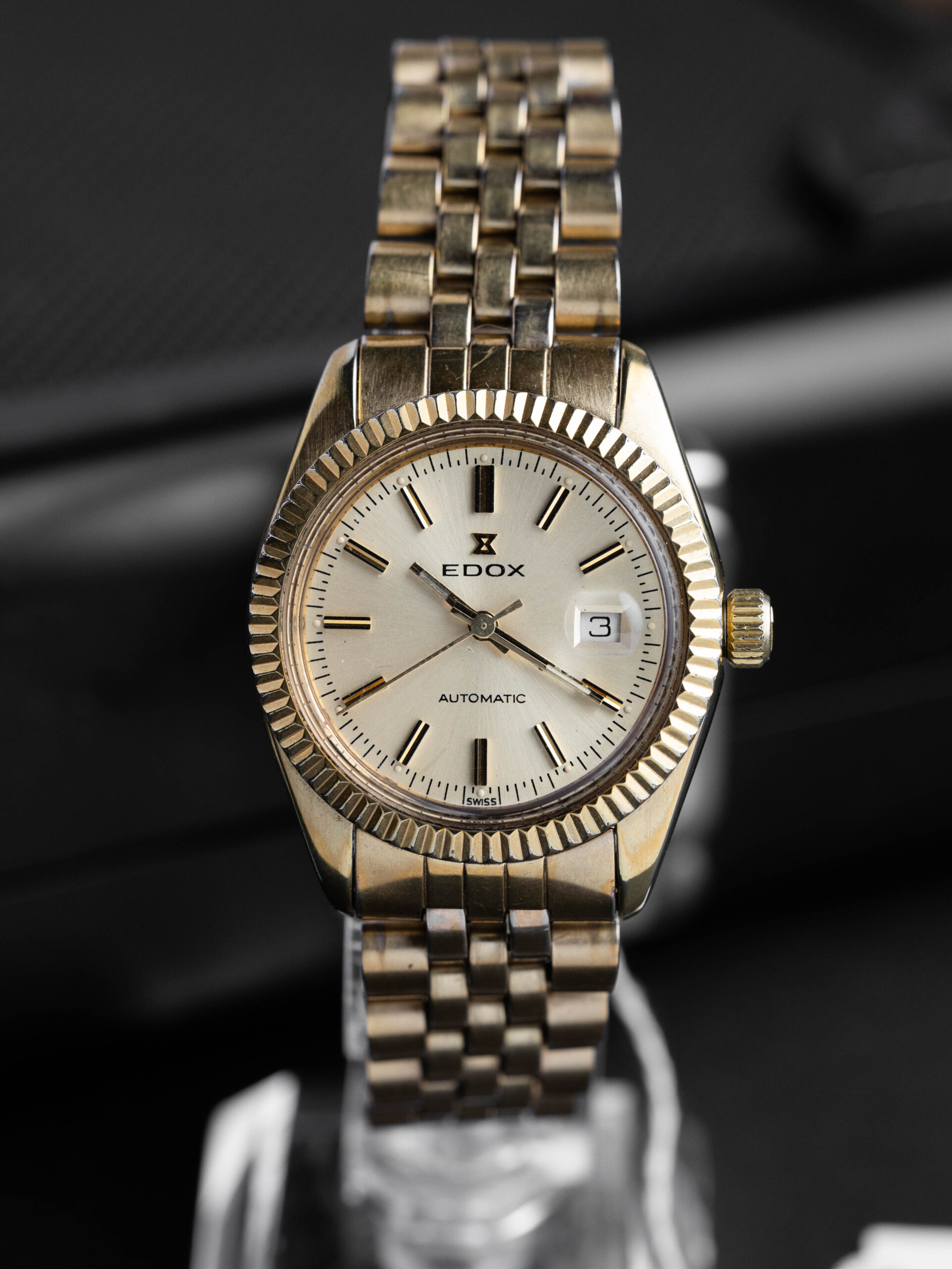 edox 8028 10 automatic date gold plated watch edox 8028 10 automatic date gold plated watch