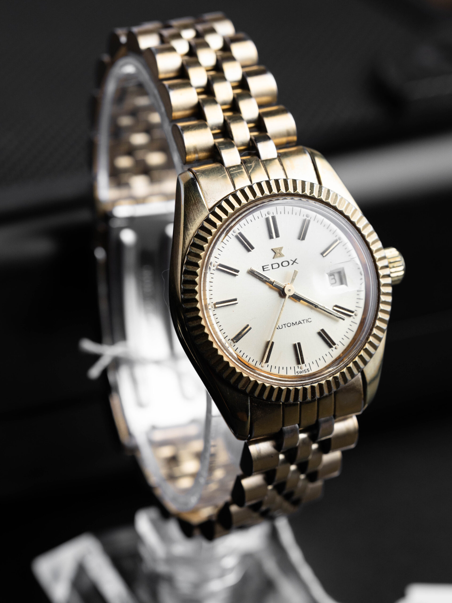 edox 8028 10 automatic date gold plated watch edox 8028 10 automatic date gold plated watch