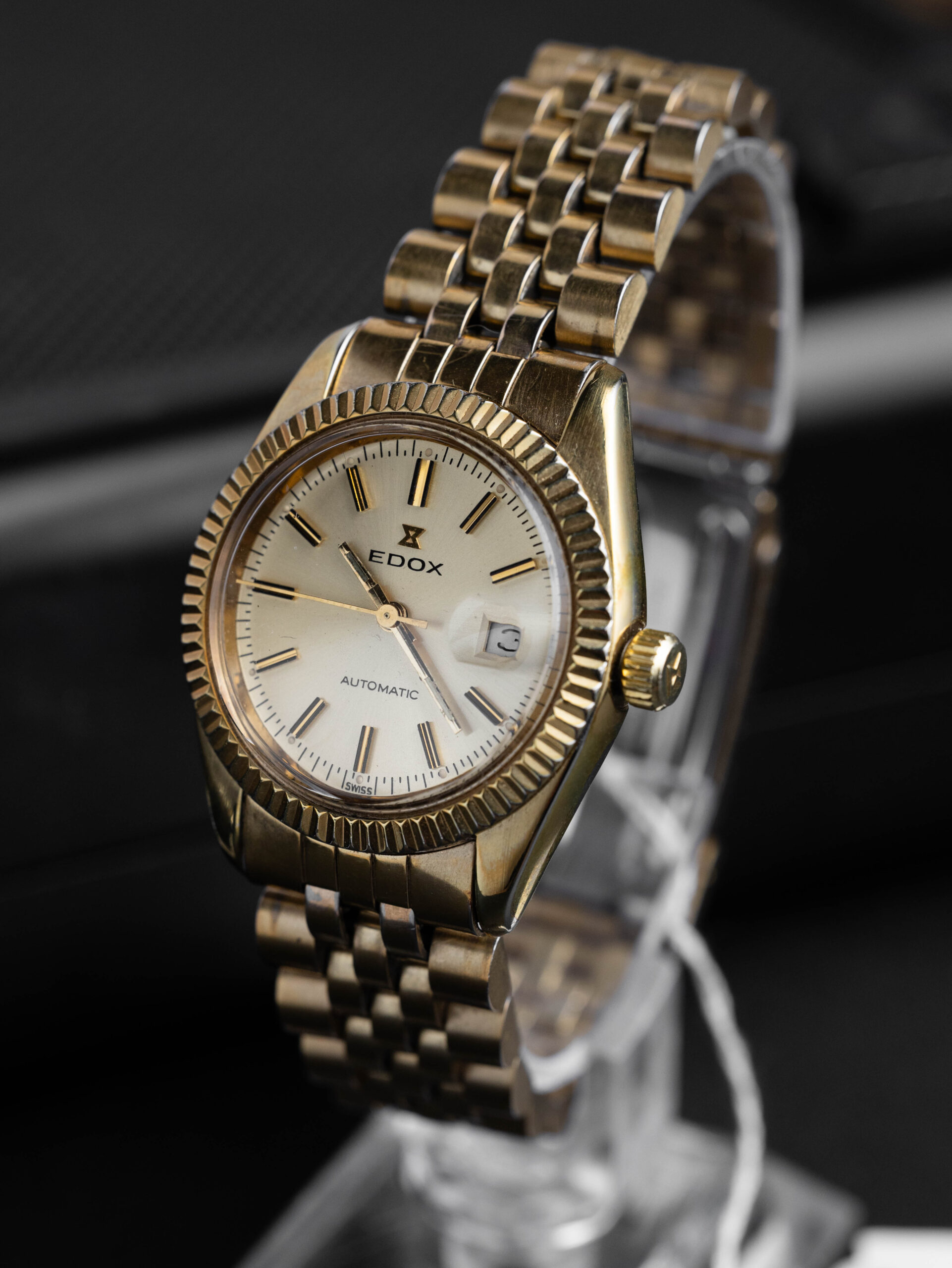 edox 8028 10 automatic date gold plated watch edox 8028 10 automatic date gold plated watch
