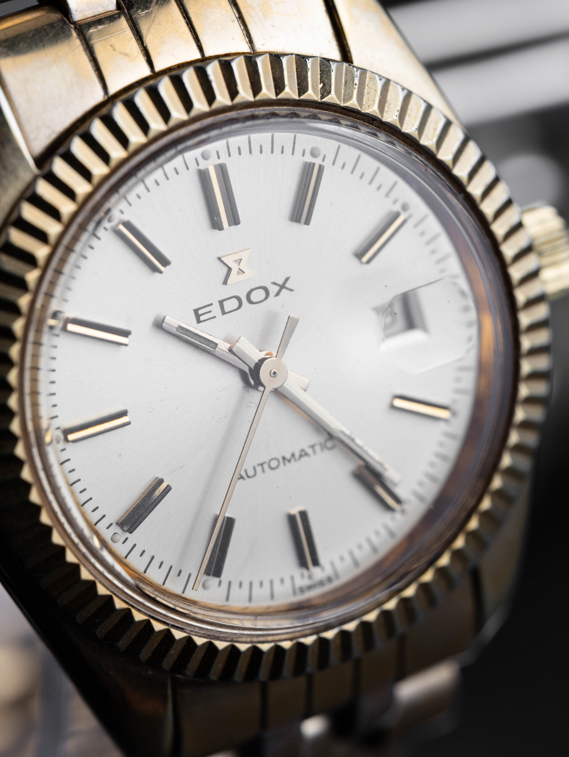edox 8028 10 automatic date gold plated watch edox 8028 10 automatic date gold plated watch