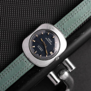 oris sportstar automatic blue dial cushion case watch