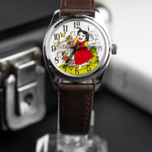 vintage character dial swiss movt manual wind watch