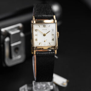 elgin rectangular 10k rgp manual winding 1950s