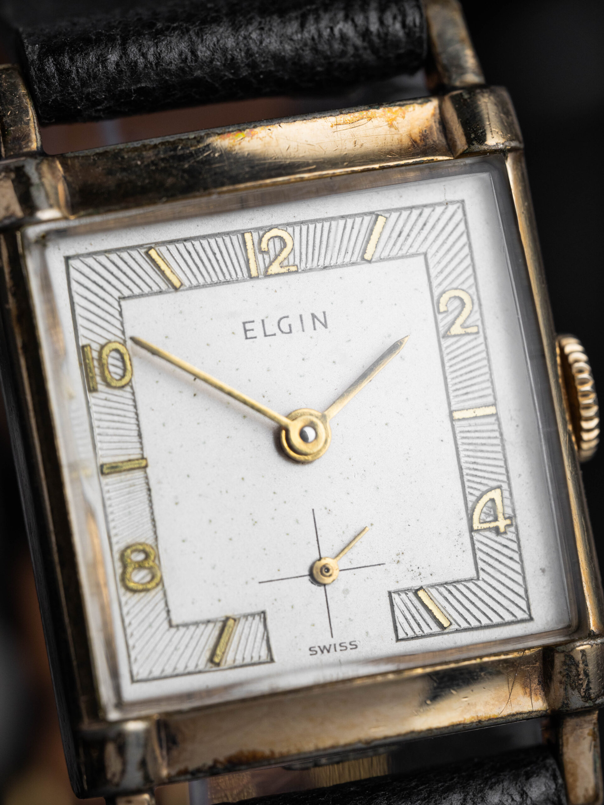elgin rectangular 10k rgp manual winding 1950s elgin rectangular 10k rgp manual winding 1950s