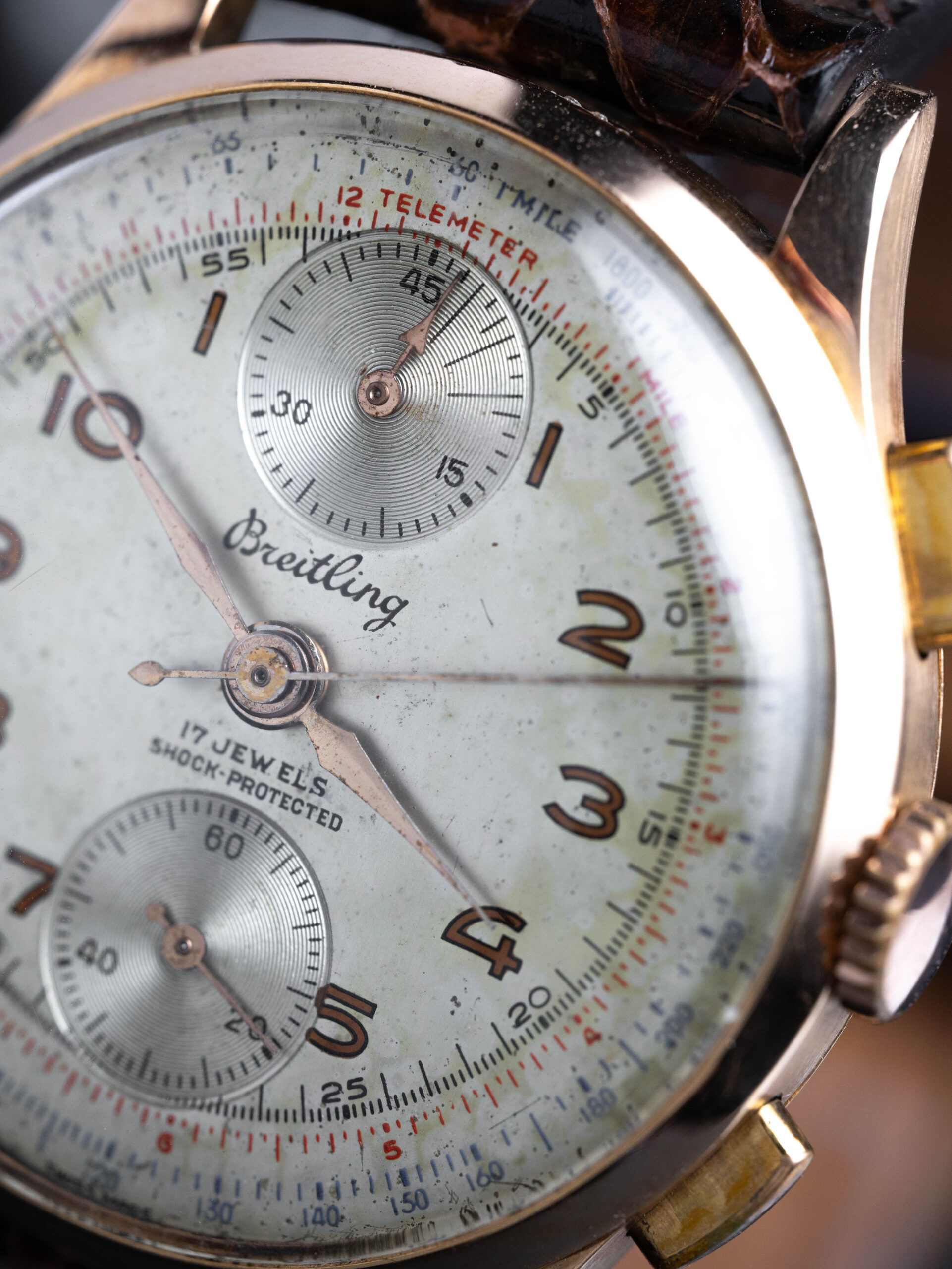 breitling vintage chronograph ref. 171 18k rose gold breitling vintage chronograph ref. 171 18k rose gold