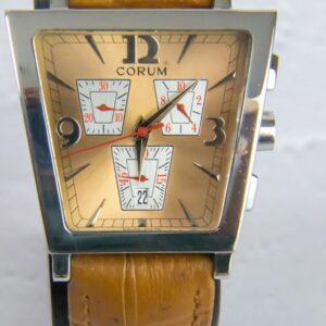 Rare Corum Trapeze Chronograph Salmon Dial Watch