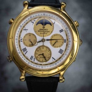 rare vintage seiko age of discovery 7t36 7a10 moonphase