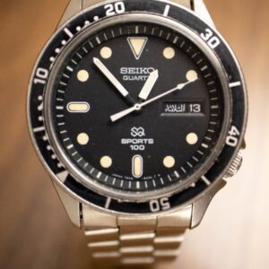 seiko quartz sports 100 day and date wristwatch