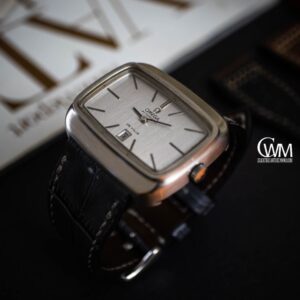vintage omega de ville tv type dial date swiss made wristwatch