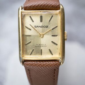vintage sandoz manual wind tank type watch
